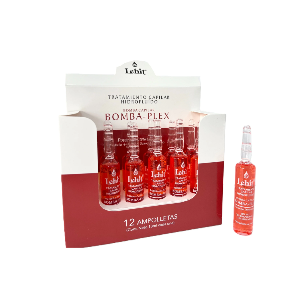Lehit Ampolla Tratamiento Capilar Hidrofluido Bomba Plex 13 ml